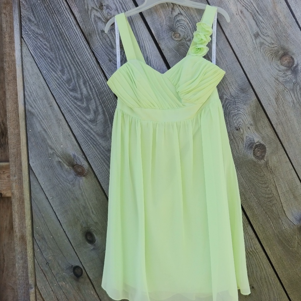 David's bridal Bridesmaid Dress, lime green size12
